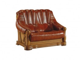 FRYDERYK II dvivietė odinė sofa